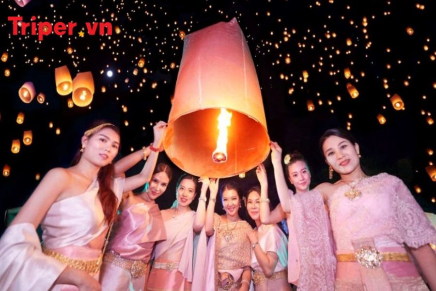 Thái Lan BangKok Chiang Mai Lễ Hội Thả Đèn Trời Yi Peng