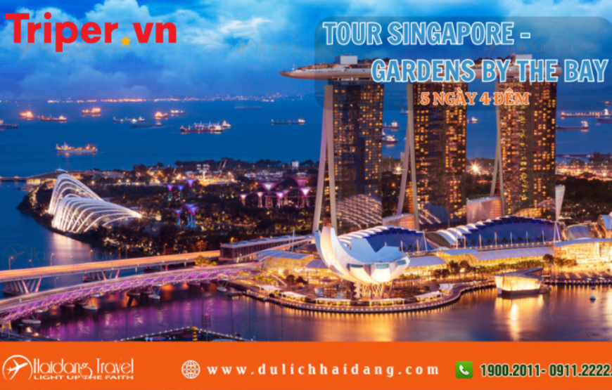 Tour Singapore Gardens By The Bay 5 ngày 4 đêm