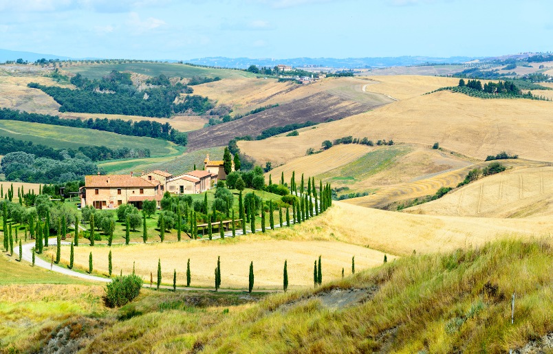 Khung cảnh đặc trưng vùng Tuscany. Khung Cảnh Đặc Trưng Vùng Tuscany.